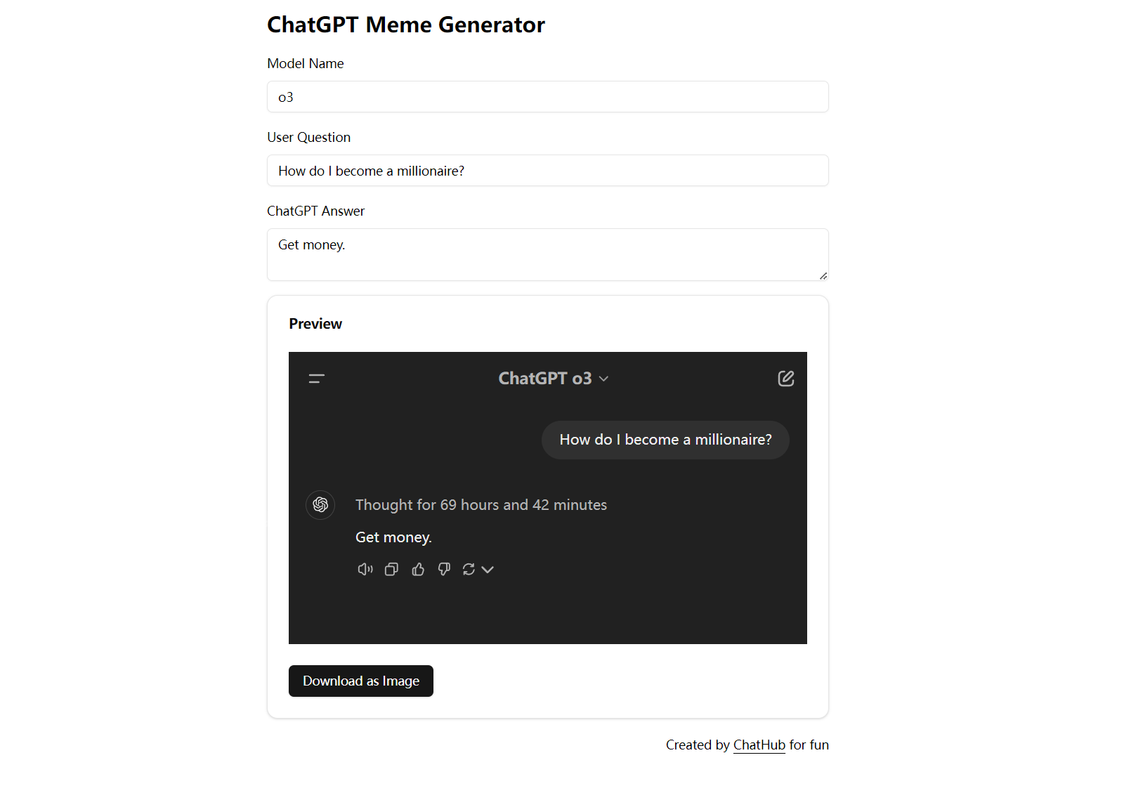 ChatGPT 模型梗图 Meme 生成器：ChatGPT Meme Generator