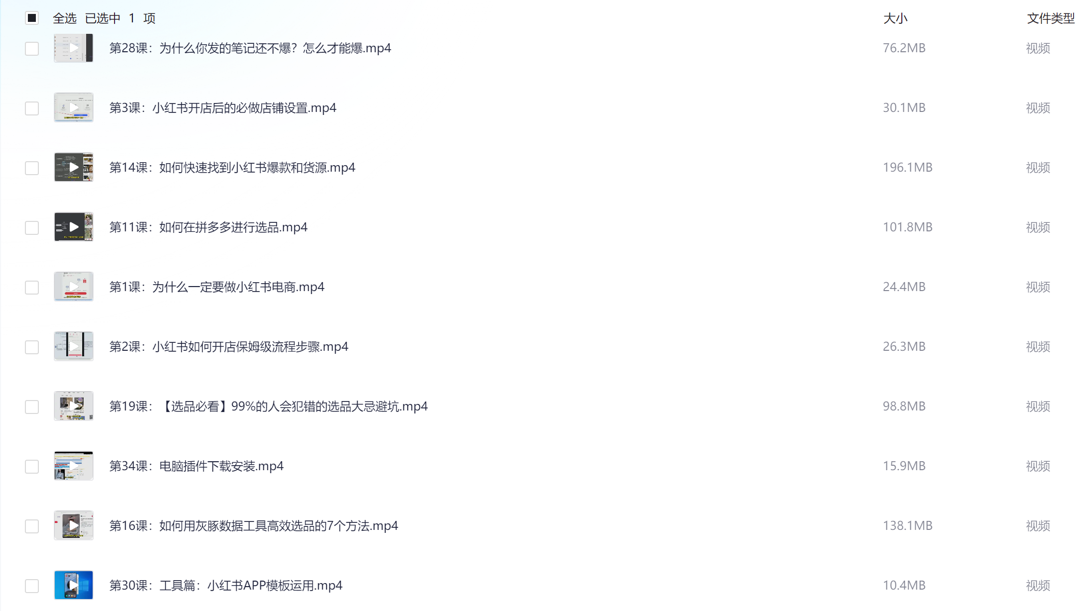 小红书开店实战训练营，从入门到精通，7天快速变现课程